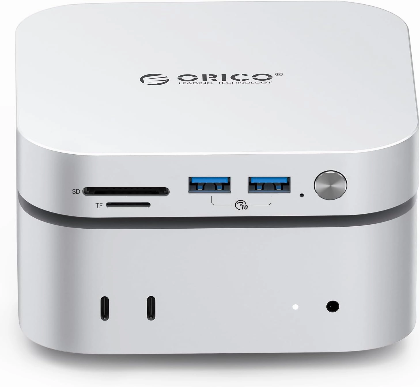 ORICO MiniMate 8TB External SSD Compatibility with Mac Mini M4, 4TB for 40Gbps(3200MB/s) Data Processing, 4TB for 1000MB/s Backup Storage, USB 3.0(10Gbps) * 3, TF & SD 4.0, Power Switch, M4Ultra