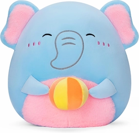 Original 12.5-inch Large Elephant Plush Pillow Stuffed Animal Toy,Big Cute Soft Toys Fat Kawaii Plushie Toy,Gift for Kids Girls Family