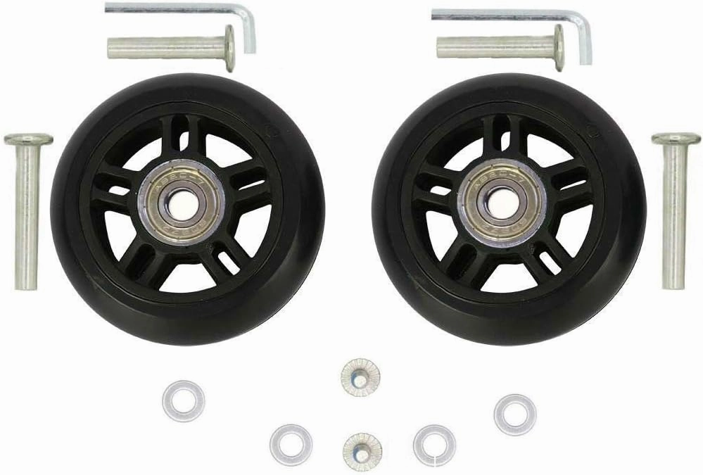ORO 1 Pair Luggage Wheels Replacement 84x24mm(3.31"x0.94") with 8mm(0.31") Bearings Wheels for Suitcase and Inline Outdoor Skate