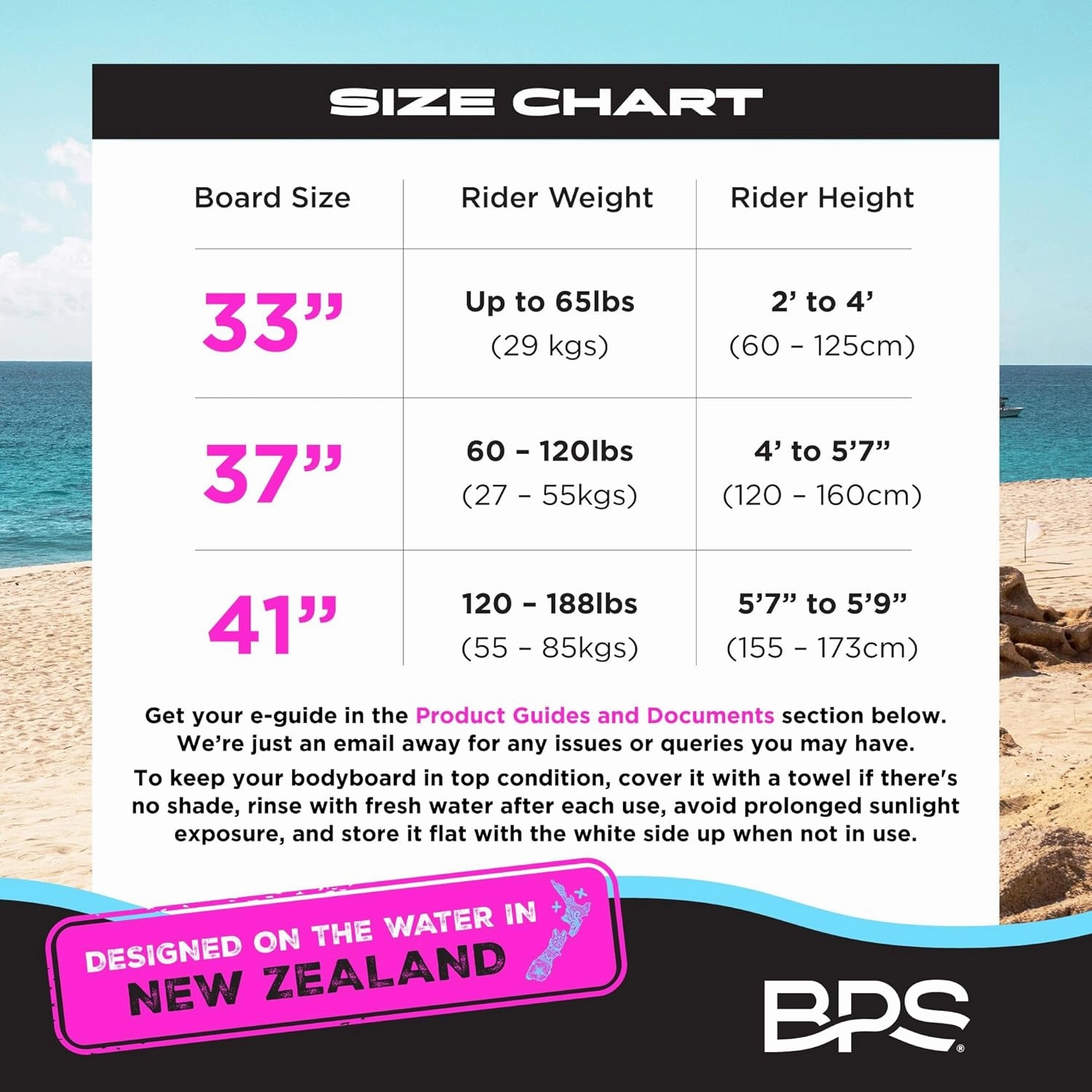 Own the Wave 'Wave Weapon' Body Board for All Wave Conditions - Lightweight with EPS Core HDPE Slick Bottom Body Boards for Beach with Wrist Leash and Plug for Kids and Adults