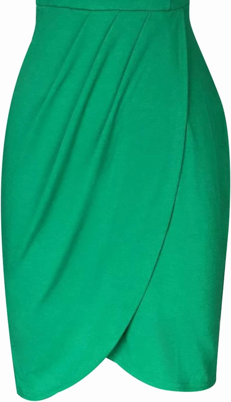 oxiuly Women's Wrap V Neck Bodycon Ruched Cocktail Party Dress Chic Church Wedding Club Pencil Dresses OX345
