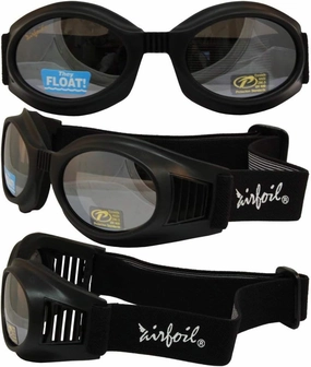 Pacific Coast Sunglasses Airfoil 7610 Padded Goggle Kit Black Frame Four Interchangeable Lenses