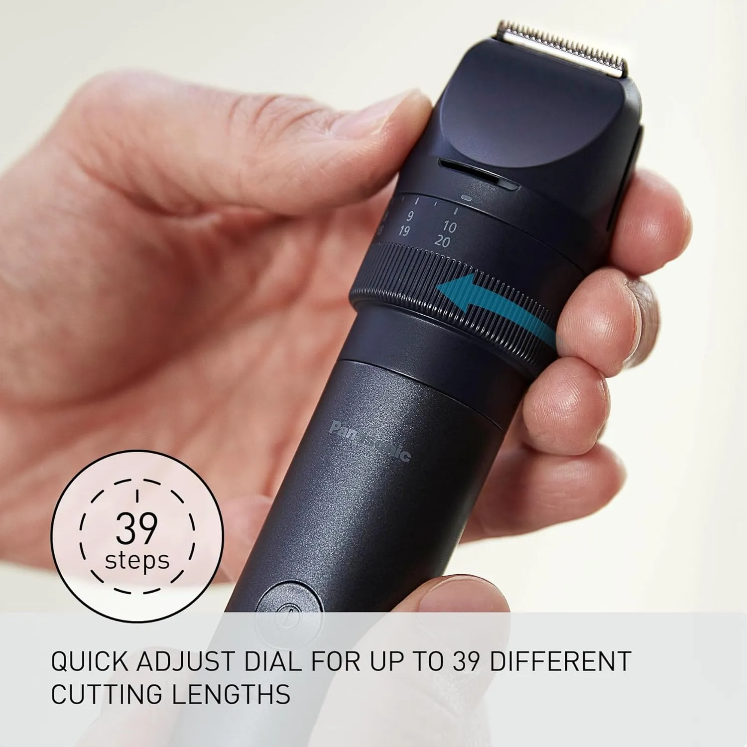 Panasonic MultiShape Electric Trimmer for Beard and Hair, 39 Adjustable Cutting Lengths and Advanced Blade System, Cordless Waterproof Wet/Dry Clipper for Men - ER-ACKN1-HB