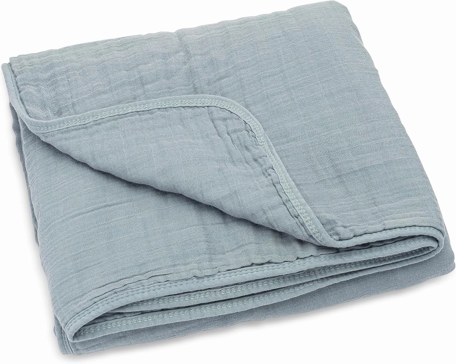 Parker Baby Muslin Blanket | 100% Soft Cotton Toddler Quilt & Baby Muslin Swaddle | Gender Neutral Design 47" x 47" Blanket