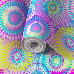 Peel and Stick Wallpaper Self Adhesive Wall Mural Seamless for girls Creative abstract flowers colorful urban Funny Contact Paper Renter Friendly Wallpaper for Kitchen Nursery Bedroom 17.7"x118"