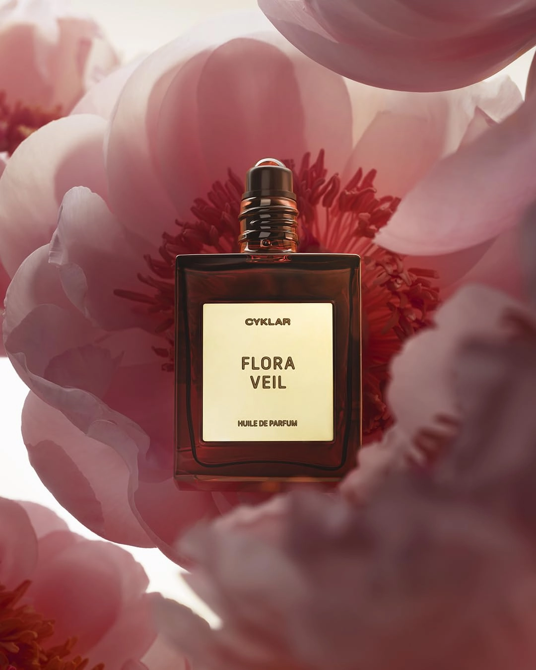 Perfume Oil Roll-On. Travel-Friendly Flora Veil Fragrance with Raspberry, Peony, and White Amber Notes. Long-Lasting Essential Oil Parfum for Women and Men. 0.5 Fl Oz Scented Rollerball Bottle