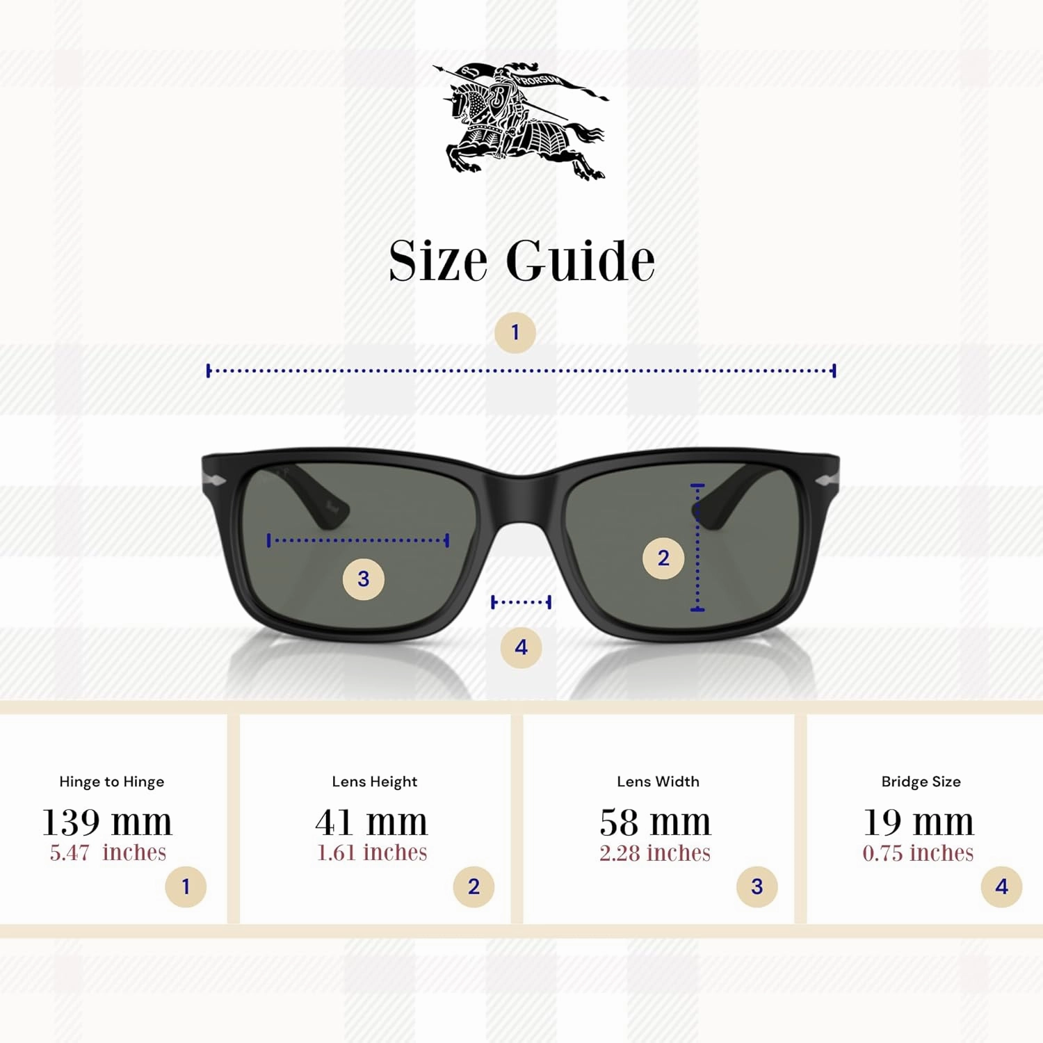 Persol PO3048S Rectangle Sunglasses for Men   BUNDLE With Designer iWear Eyewear Kit