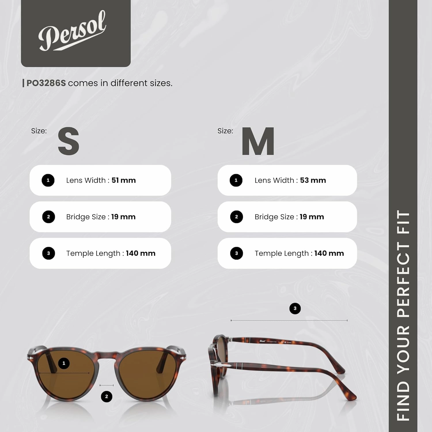 Persol PO3286S Round Sunglasses for Men for Women   BUNDLE With Designer iWear Complimentary Eyewear Kit