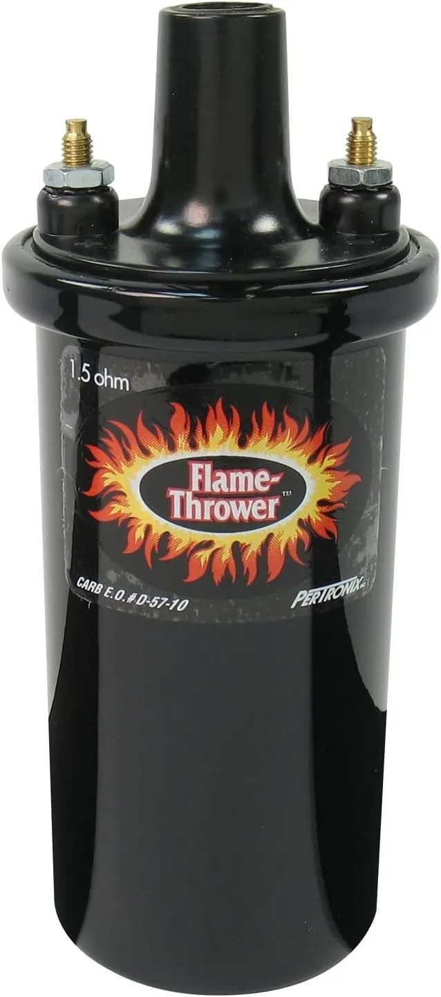 Pertronix 40111 Flame-Thrower Ignition Coil, 40,000 Volt 1.5 Ohm, 12 Volt, Black