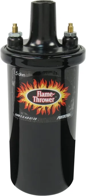 Pertronix 40111 Flame-Thrower Ignition Coil, 40,000 Volt 1.5 Ohm, 12 Volt, Black