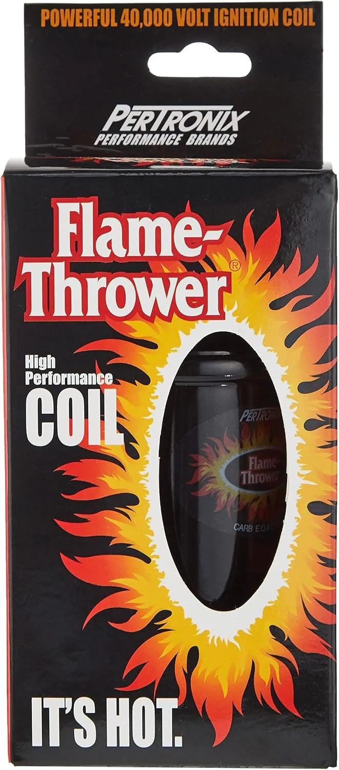 Pertronix 40511 Flame-Thrower Ignition Coil, 40,000 Volt 3 Ohm, 12 Volt, Black
