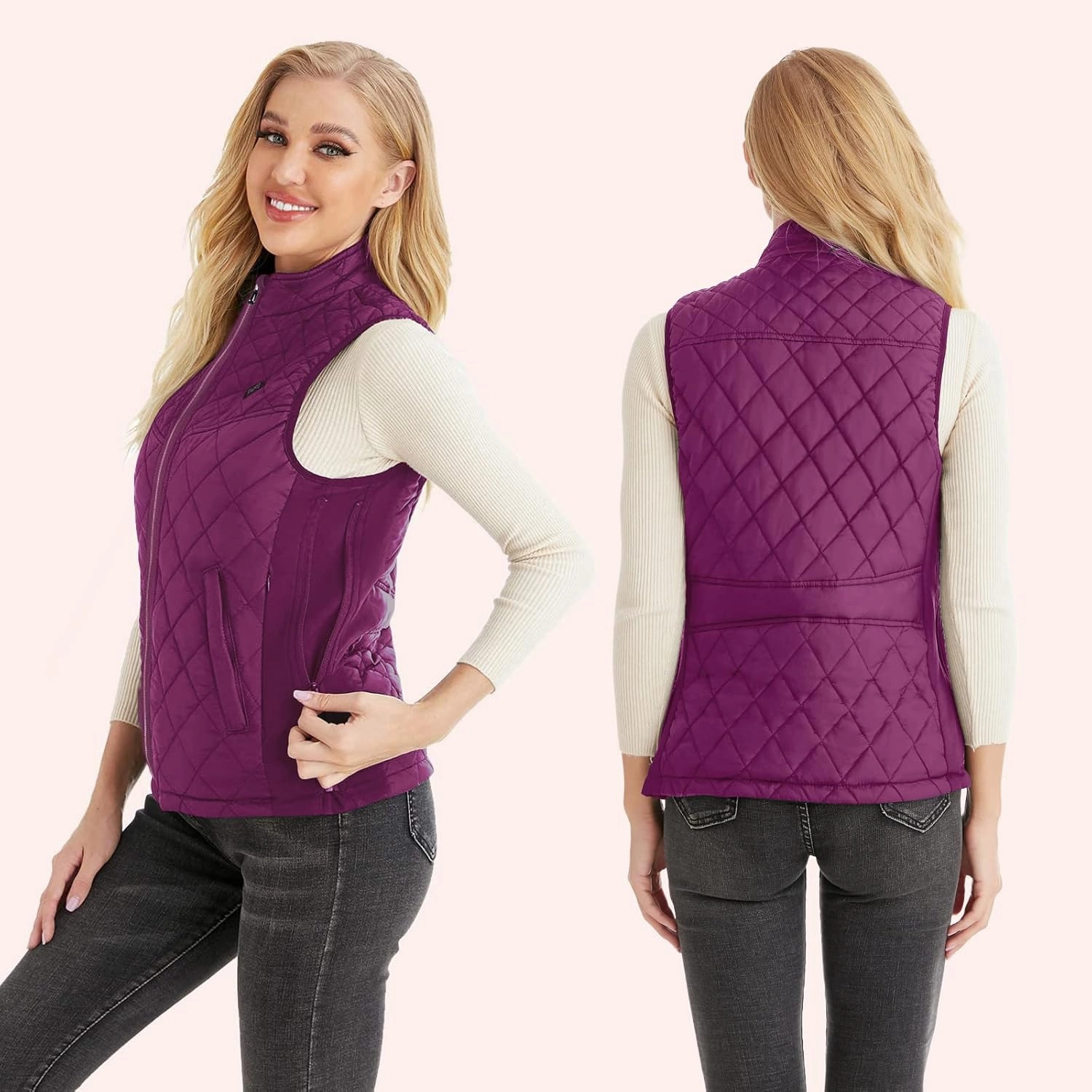 PETREL Heated Vest Women with Battery Pack, Rechargeable Lightweight Heating Warming for Hunting