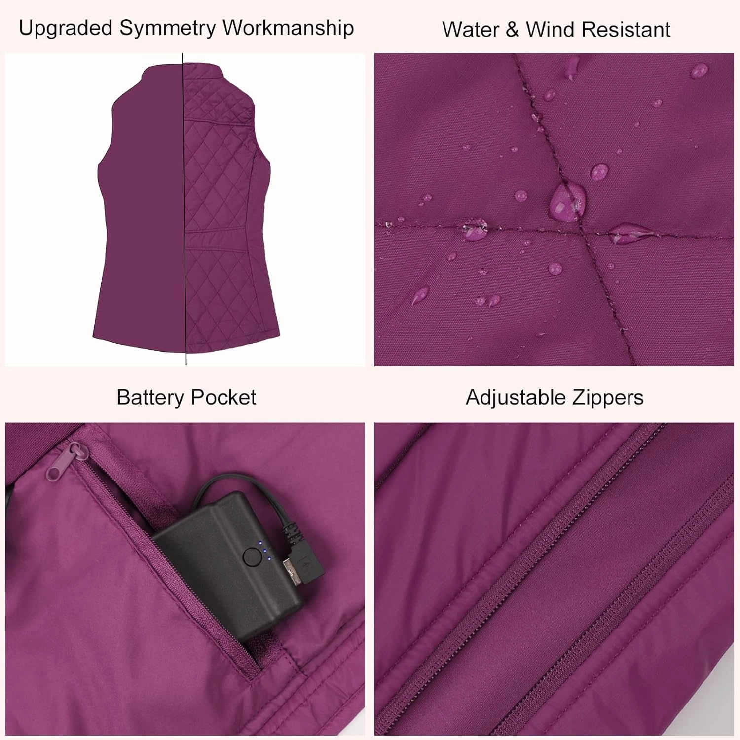 PETREL Heated Vest Women with Battery Pack, Rechargeable Lightweight Heating Warming for Hunting