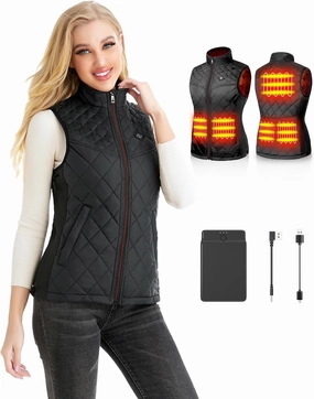 PETREL Heated Vest Women with Battery Pack, Rechargeable Lightweight Heating Warming for Hunting