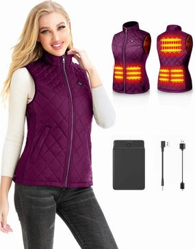 PETREL Heated Vest Women with Battery Pack, Rechargeable Lightweight Heating Warming for Hunting