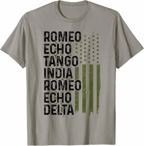 Phonetic Alphabet Aeroplane Pilot Vintage Aviation Patriotic T-Shirt