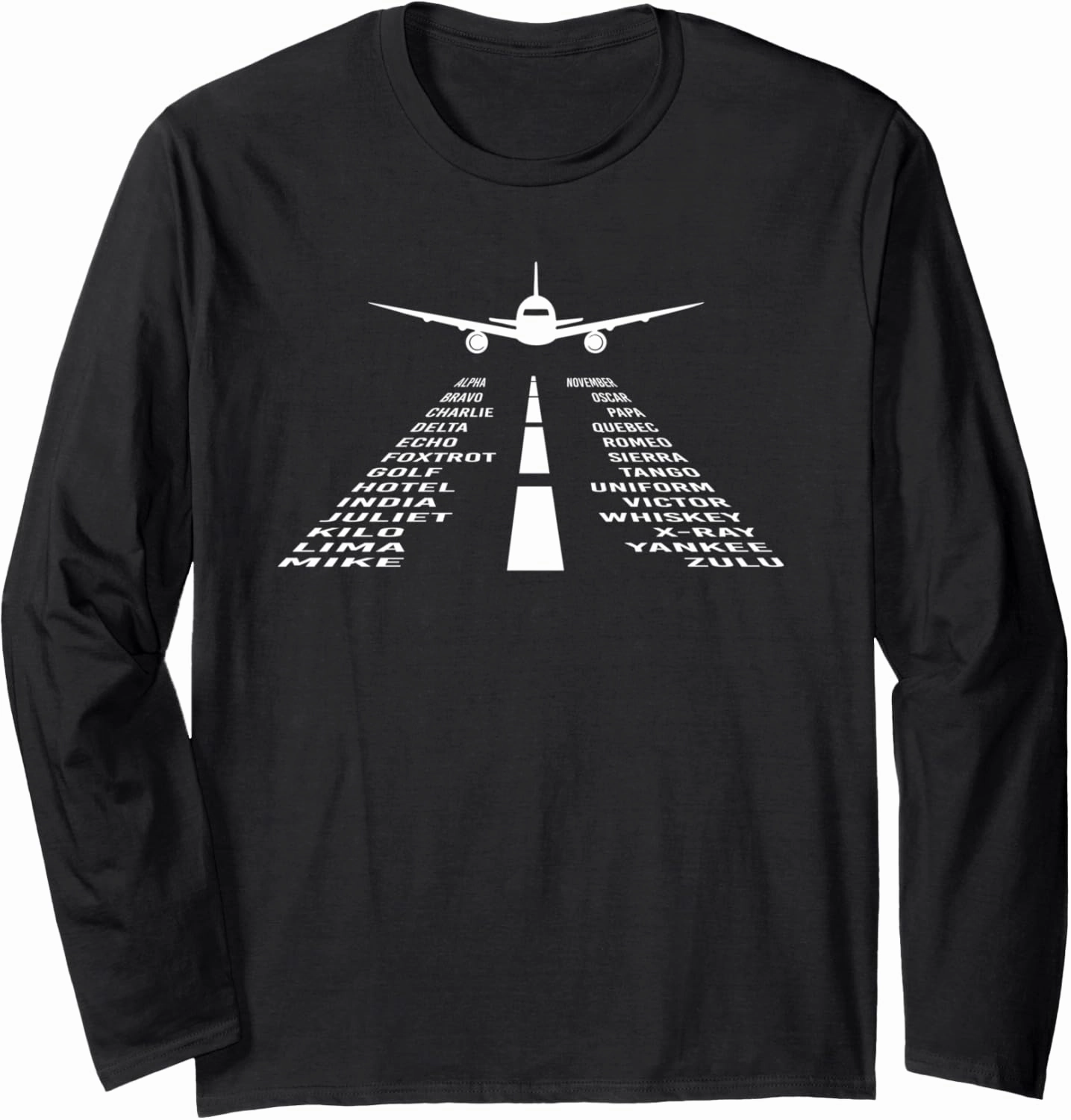 Phonetic Alphabet Long Sleeve T-Shirt | Pilot Airplane Long Sleeve T-Shirt
