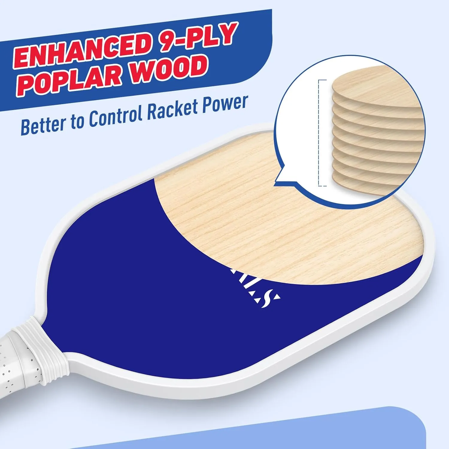 Pickleball Paddles Set of 4, USAPA Approved Pickleball Set of 4 with 4 Pickleball Balls & 1 Carry Bag Premium Wooden Cute Pickle Ball Paddles Rackets Ergonomic Cushion Grip Gifts for Women Youth Men