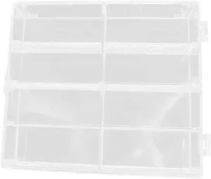 Plastic Display Case with Compartments Clear Showcase Organizer for Mini Model Cars Transparent Box for Collectibles Easy Access with Magnetic Door