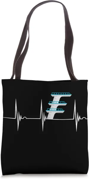 Platform Diving Board Springboard Diving Heartbeat EKG Pulse Tote Bag