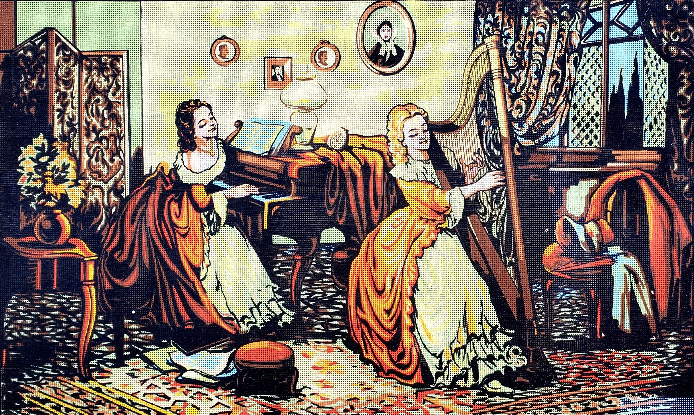 Playing Music. (28"x40") J1842 by GobelinL