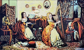 Playing Music. (28"x40") J1842 by GobelinL