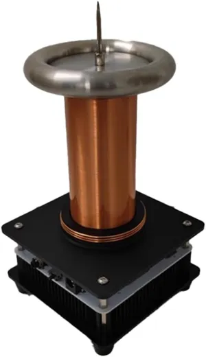 PLLSSTC Electromagnetic Coil Plasma Loudspeaker, Tech Experimental Creative Gifts (Black)
