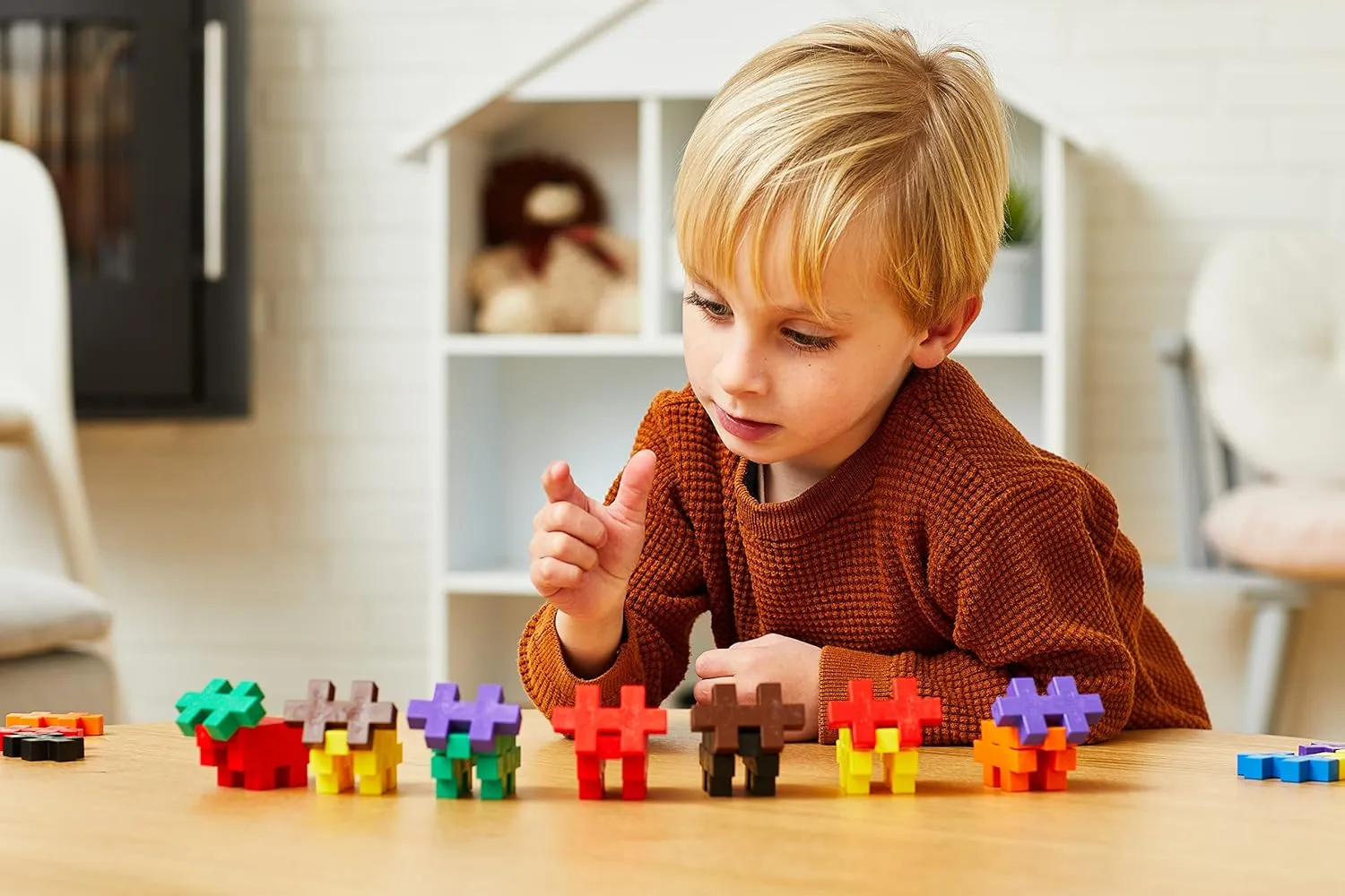 PLUS PLUS BIG - Open Play Set - 100 Piece - Basic Color Mix, Construction Building Stem Toy, Interlocking Large Puzzle Blocks for Toddlers and Preschool