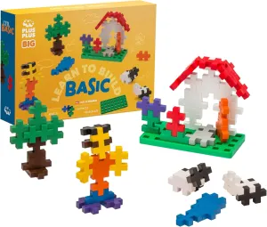 PLUS PLUS Learn to Build Big, Building Toys Set for Toddlers and Preschoolers, Stem Toys for 3  Year Old, 60 Interlocking Blocks - Basic