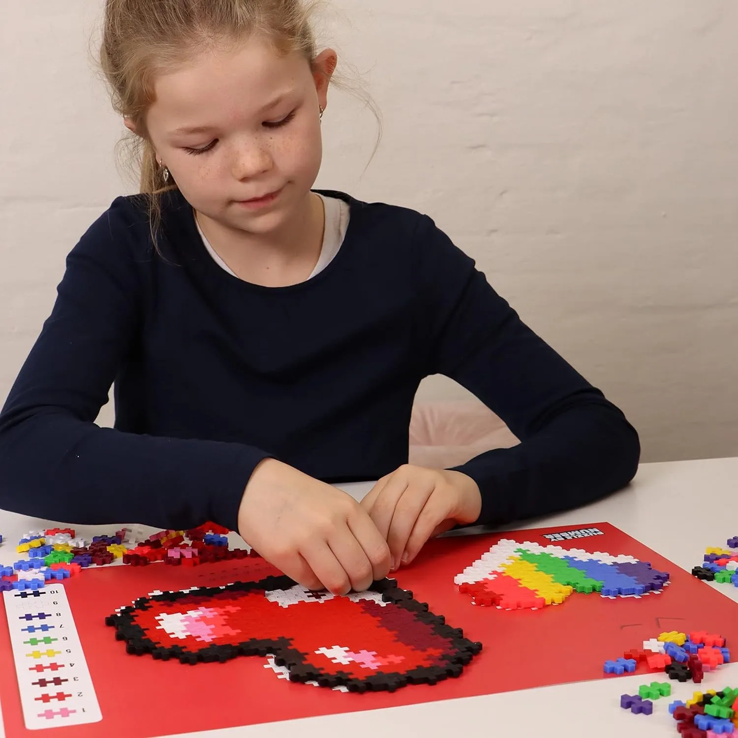 PLUS PLUS - Puzzle by Number Hearts of 250 Pieces - Construction Set - PP3911