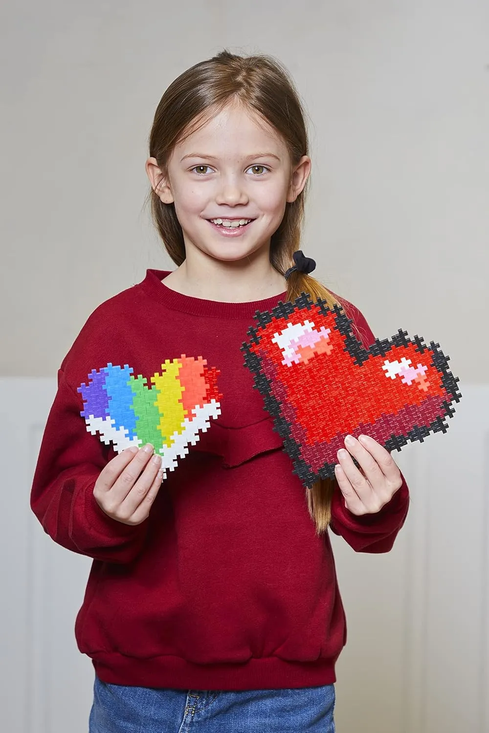 PLUS PLUS - Puzzle by Number Hearts of 250 Pieces - Construction Set - PP3911