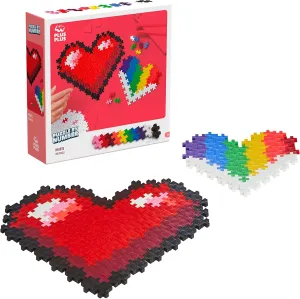 PLUS PLUS - Puzzle by Number Hearts of 250 Pieces - Construction Set - PP3911