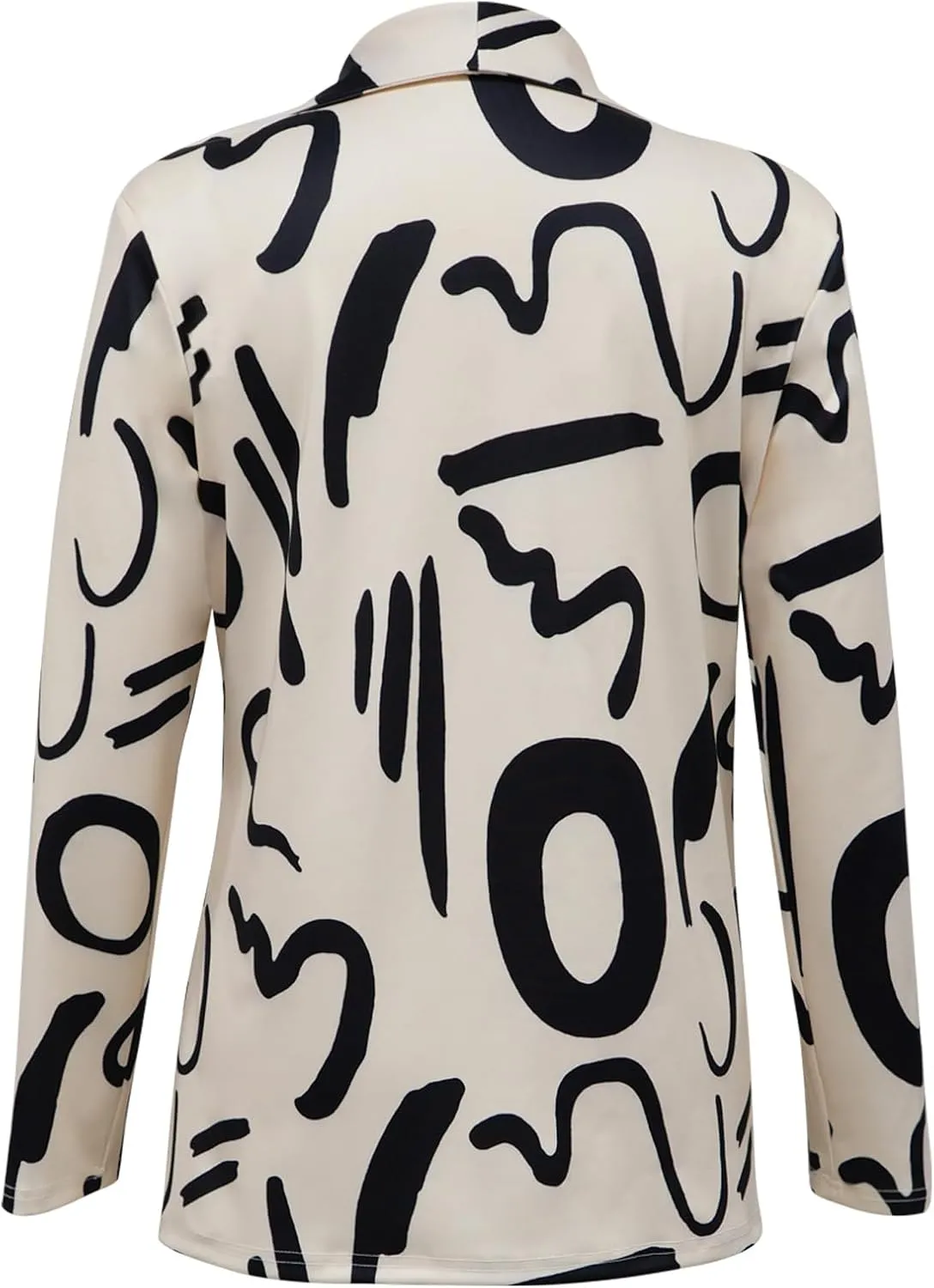 Plus Size Blazers for Curvy Women Sexy Trendy Colorful Oversize Graphic Open Front Jackets