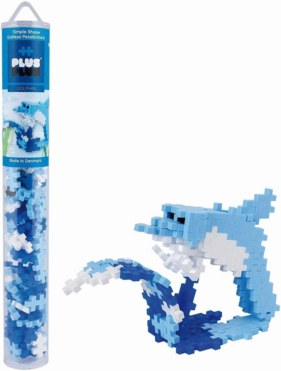 PLUS-PLUS Building Blocks Tube 100 Assorted Pieces