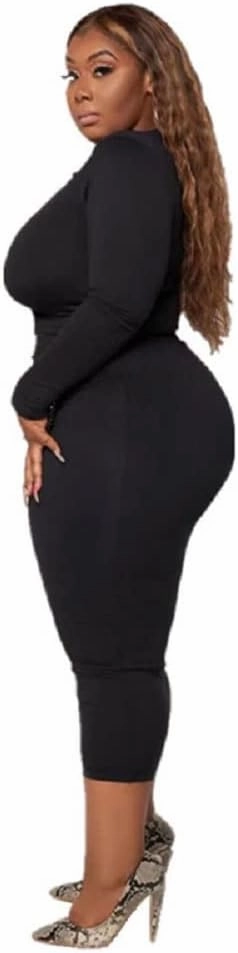 Plus Size Women 2 Piece Outfits Sets Sexy Tracksuit Midi Dress,Sleeveless Tank Top Bodycon Skirts Set Casual Summer