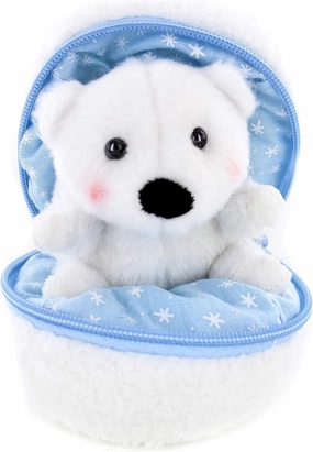 Plushland Snowball Stuffed Zip Up Animal – Polar Bear – Cute Plush Animal Assortment –Wonderful Soft Toy for Families & Friends