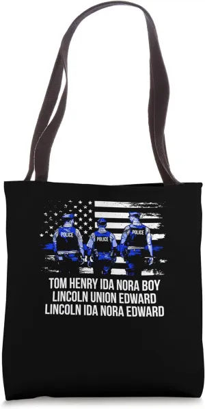 Police Phonetic Alphabet Law Enforcer Tote Bag