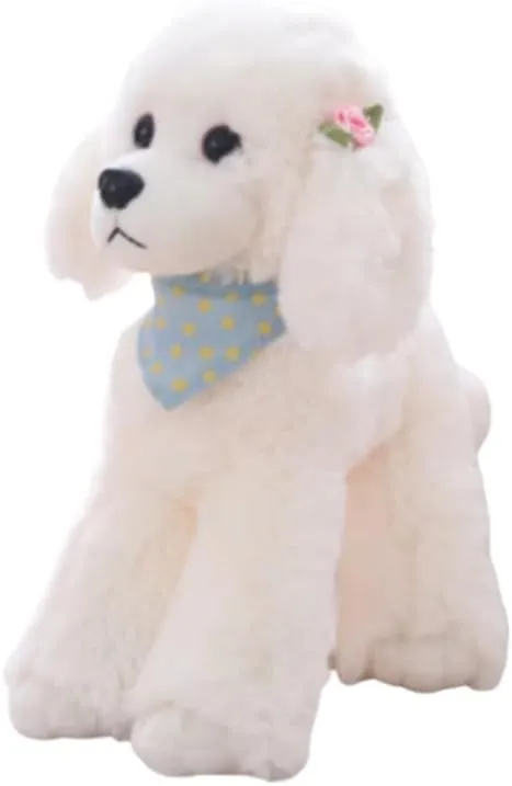 Poodle Plush Toys, Soft and Cute Poodle Plush Toys, Pillows, Cushions, The Best Gift for Your Family and Friends. 1 pc. (White 12 inches)