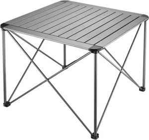 Portable Camping Table, Lightweight Folding Table with Aluminum Table Top and Carry Bag, Easy to Carry, Perfect for Outdoor, Picnic, Hiking,Titanium Gray