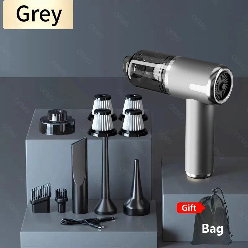 Powerful 120000PA Wireless Mini Car Vacuum
