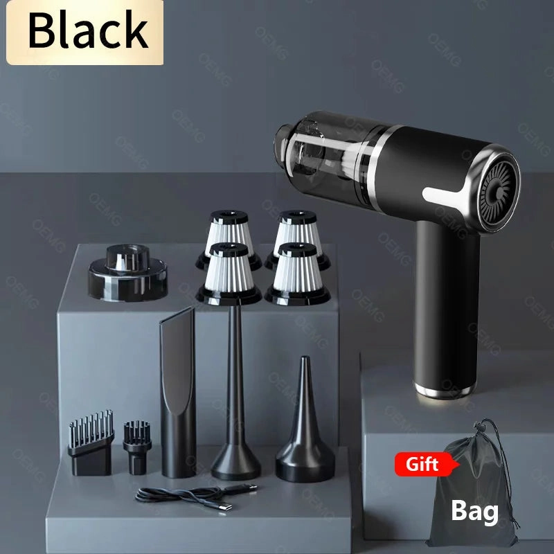 Powerful 120000PA Wireless Mini Car Vacuum