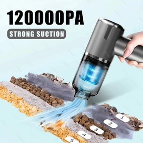 Powerful 120000PA Wireless Mini Car Vacuum