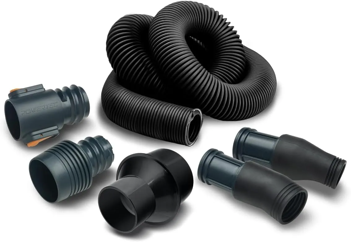 POWERTEC 70327 Universal Small Port Hose Kit with a 4" to 2-1/2" Hose Tapered Adapter
