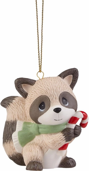 Precious Moments Raccoon with Mini Tree Ornament