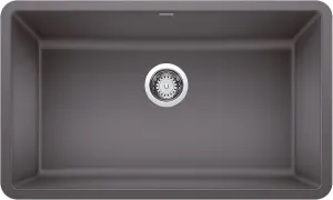Precis 30in. Single Bowl Kitchen Sink, Cinder