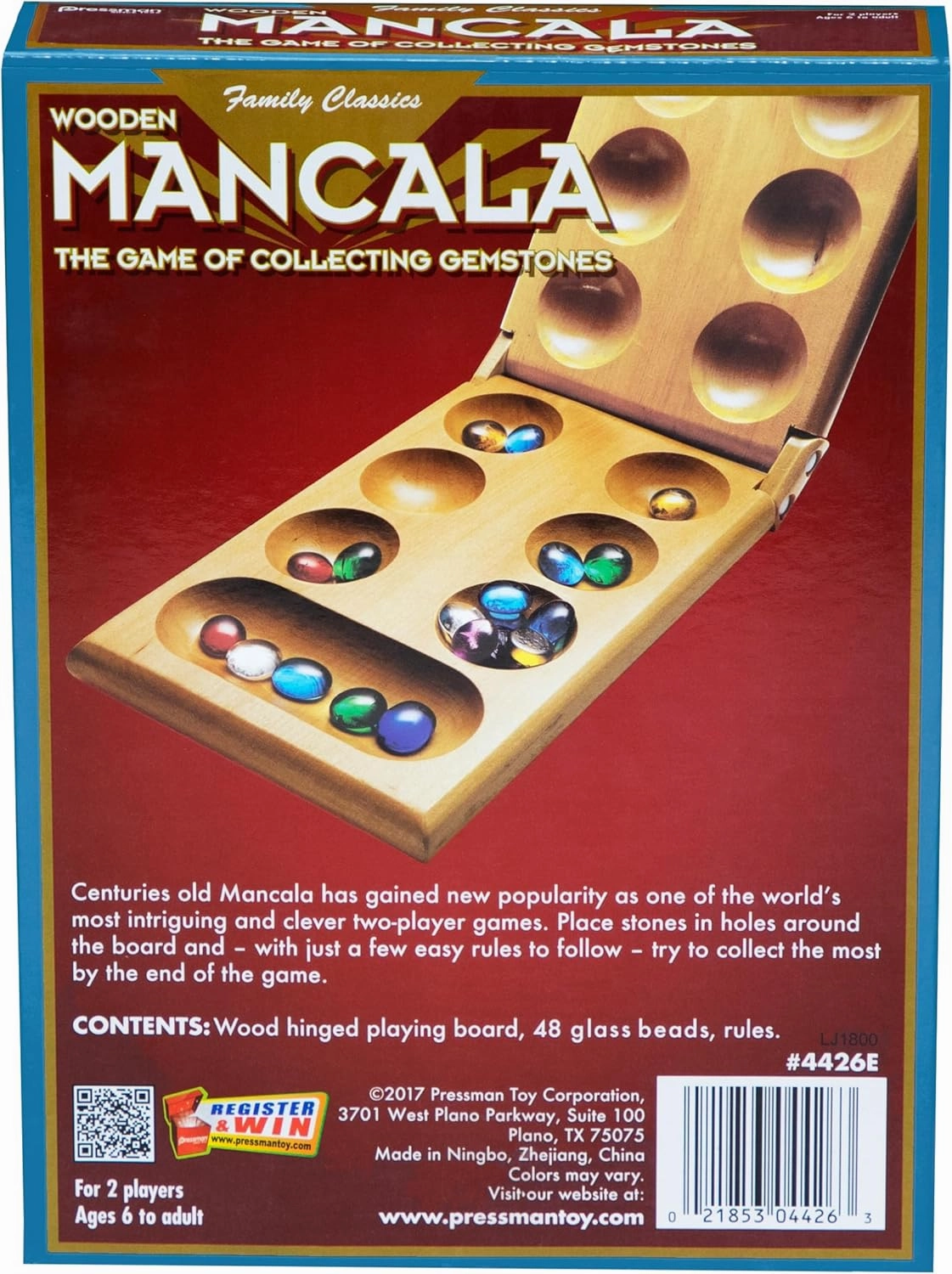 PRESSMAN TOYS PRE442606 MANCALA-AGES 6 TO ADULT; 2-4 PLAYERS
