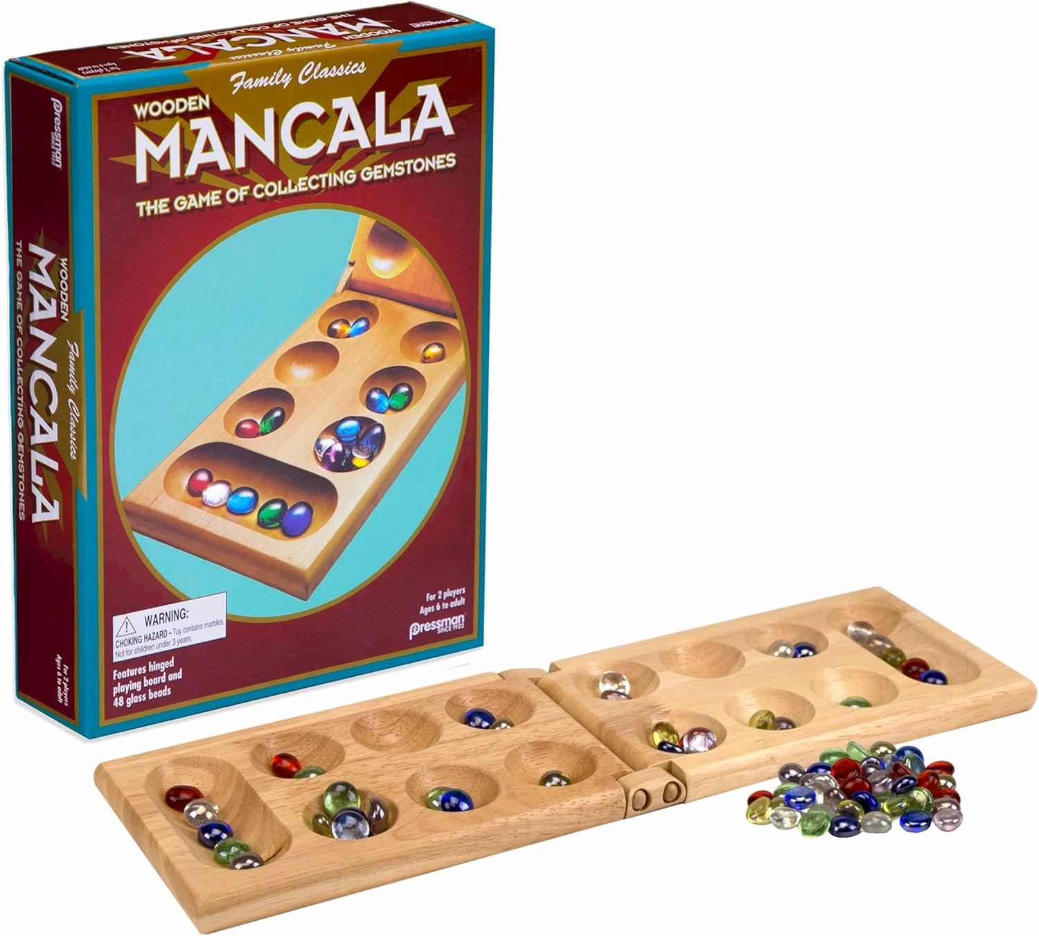 PRESSMAN TOYS PRE442606 MANCALA-AGES 6 TO ADULT; 2-4 PLAYERS