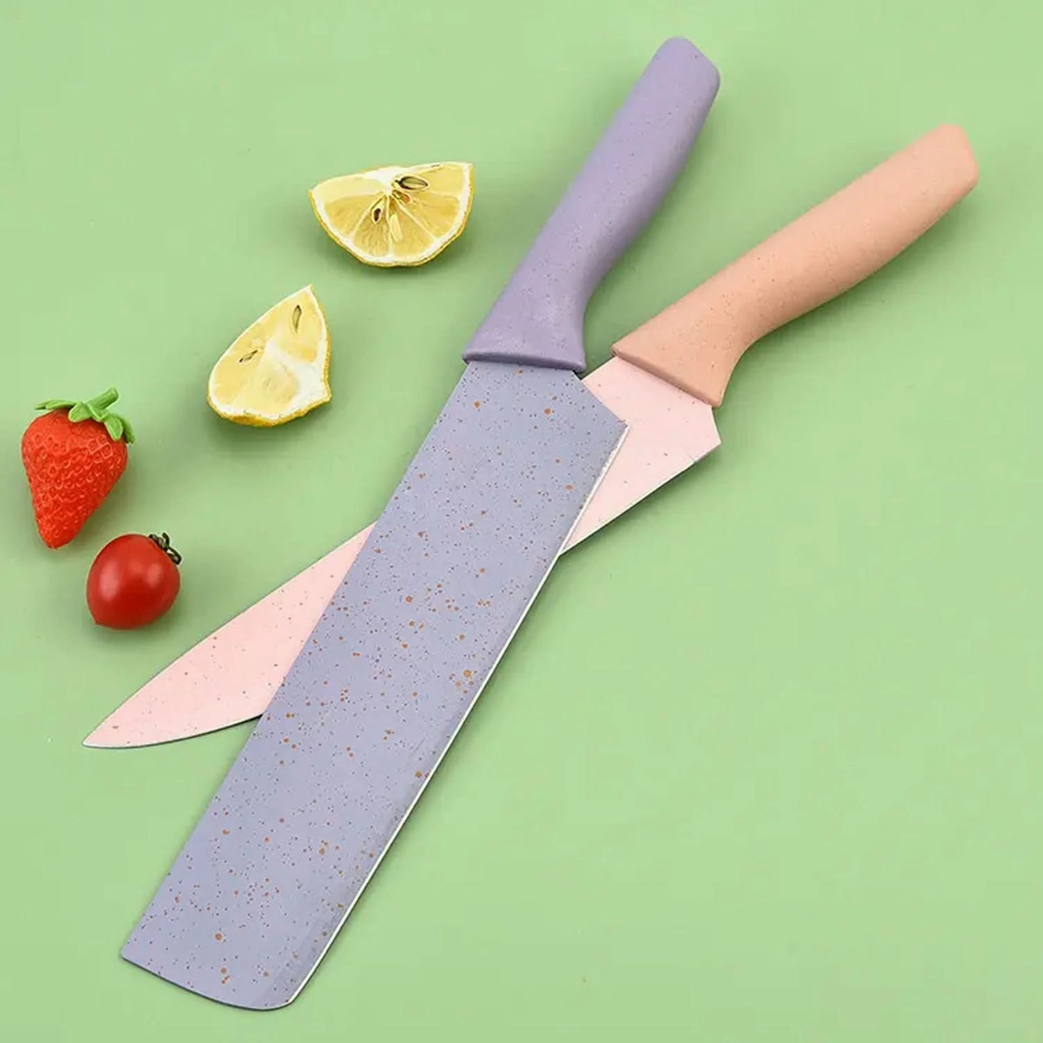 Professional Colorful Kitchen Knives Set Of 6 Pieces