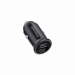Promate Bullet-PD60 RapidCharge™ Mini Car Charger with 60W Power Delivery & Quick Charge 3.0 - Charge Laptop