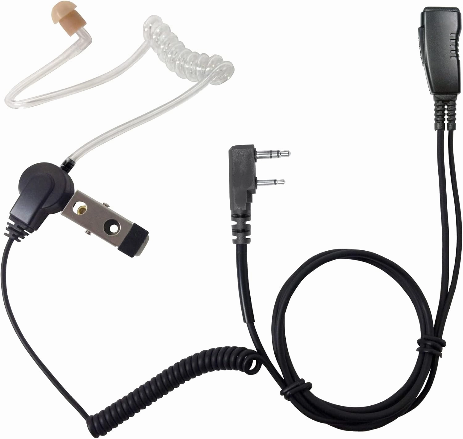 PRYME® LMC-1AT01 PRO-Grade Series LMC-1AT Series Economically Priced, Acoustic Tube, Surveillance Kit with Clear Tube Earphone, Rugged PTT & Stainless Steel Hardware